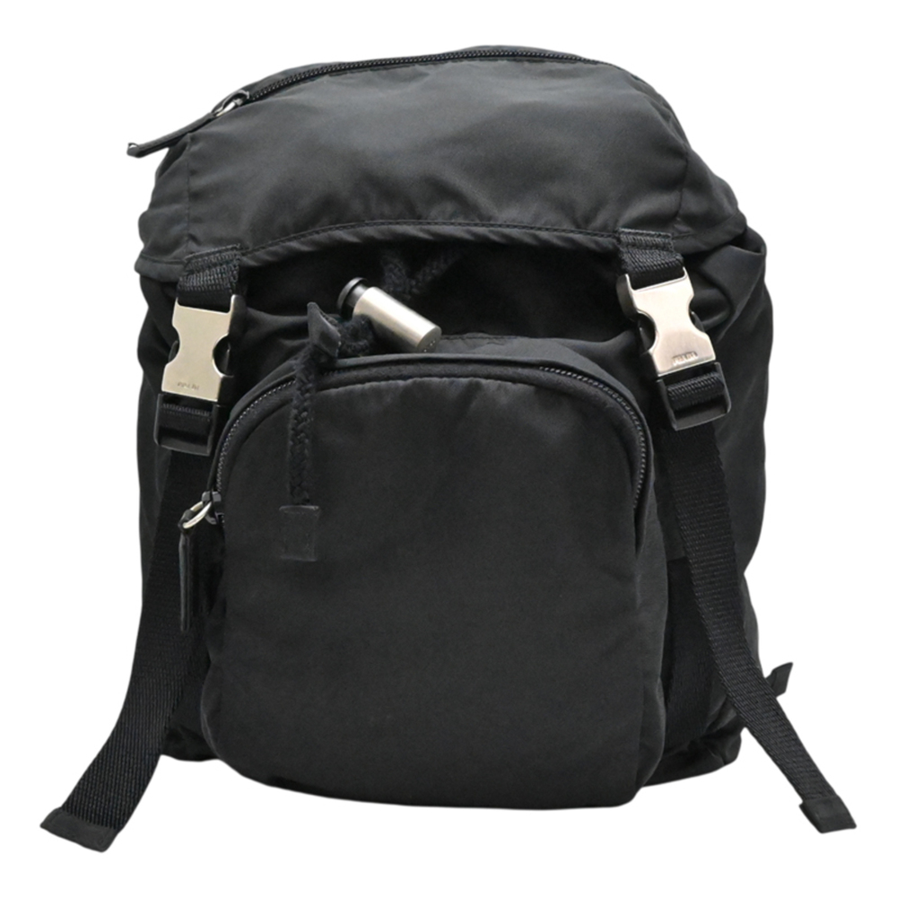 Prada Backpack for Women, Nylon, Daypack, Black